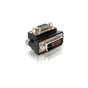 DeLOCK - VGA-adapter - HD-15 (W) - DVI-I (M) - 90 graders stik (65172)