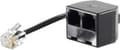 Miniatyrbild 4 av 4: Telefondelare 1x RJ11 (m) - 2x RJ11 (f) / svart - 0,10 meter
