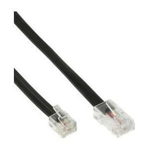 INLINE - Telefonförlängningskabel - RJ-45 (M) till RJ-12 (M) - 10 m - Svart