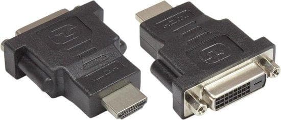 Hyvät liitännät - Videoliitin - HDMI / DVI - DVI-D (W) - HDMI (M) - valettu (DVI-HDMI)