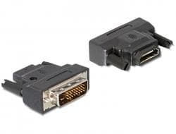 Delock Adapter DVI-25pin uros > HDMI-naaras LED-valolla (65024)