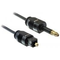 DeLOCK - Digitaalinen äänikaapeli (optinen) - TOSLINK (M) - Mini-Phone 3,5 mm / TOS Link (M) - 2,0 m - musta (82876)