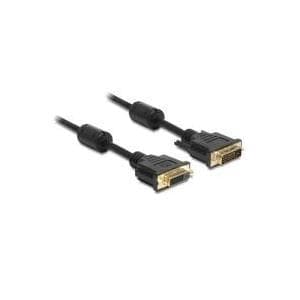 DeLOCK - DVI-förlängningskabel - DVI-D 24+1 (M) - DVI-D 24+1 (W) - 2,0 m - svart (83186)