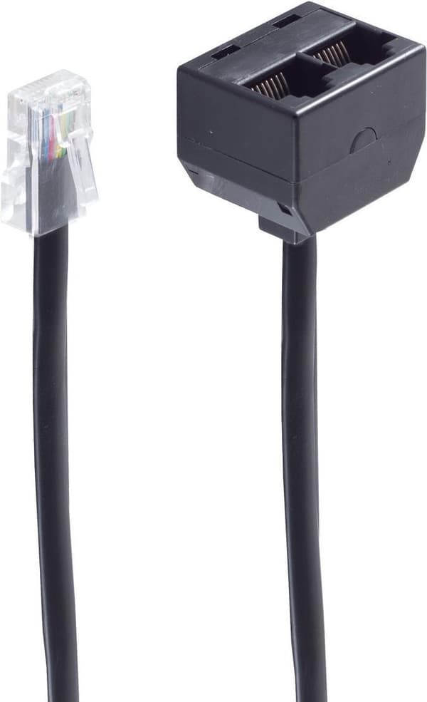 shiverpeaks BASIC-S ISDN Y-adapter, svart, 0,1 m 1 x RJ45 8(8) plugg - 2 x RJ45 8(8) koppling, utan re- (BS712318-)