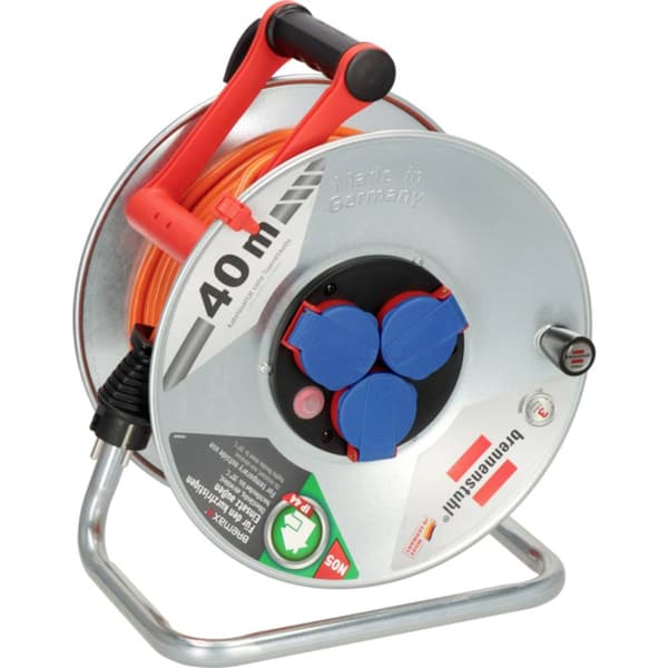 Brennenstuhl 1198750 Kabelvinda 40 m Orange Jordad stickpropp
