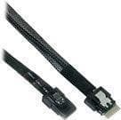 INLINE - Sisäinen SAS-kaapeli - SAS 12 Gbps - 4i Slim SAS (S) Salpa Mini SAS:iin (SFF-8087) (S) Salpa - 1 m - Musta