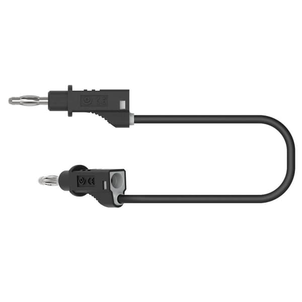 Electro PJP 2110-CD1-50N Mätledning Banankontakt Banankontakt 50 cm Svart 1 st