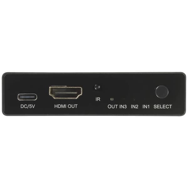 SpeaKa Professional SP-HDS-210 3 Port HDMI-Switch UHD 8K @ 60 Hz, UHD 4K @ 120 Hz