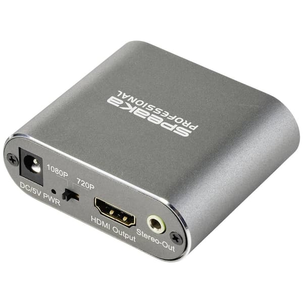 SpeaKa Professional Skärm Konverter SP-SHC-200 [SCART - HDMI] 1920 x 1080 Pixel