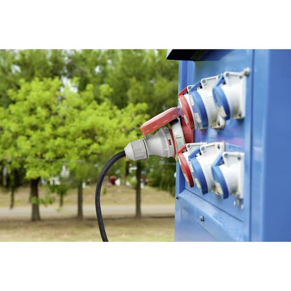 Sygonix SY-5244050 Ström Förlängningskabel 16 A Svart 10 m H07RN-F 5G 1,5 mm² väderbeständig, lämpar sig för utomhusbru