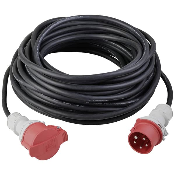 Sygonix SY-5244050 Ström Förlängningskabel 16 A Svart 10 m H07RN-F 5G 1,5 mm² väderbeständig, lämpar sig för utomhusbru