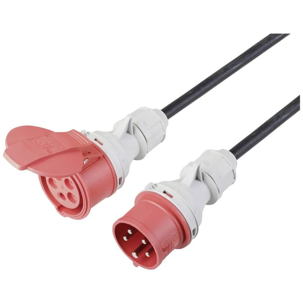 Sygonix SY-5244050 Ström Förlängningskabel 16 A Svart 10 m H07RN-F 5G 1,5 mm² väderbeständig, lämpar sig för utomhusbru