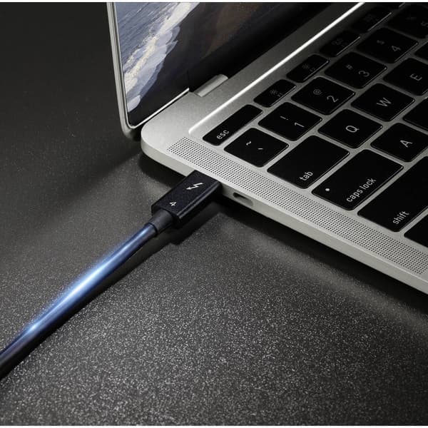 Renkforce Thunderbolt™-kabel Thunderbolt™ 4 Thunderbolt™ (USB-C®) kontakt, Thunderbolt™ (USB-C®) kontakt 0.80 m Svart d
