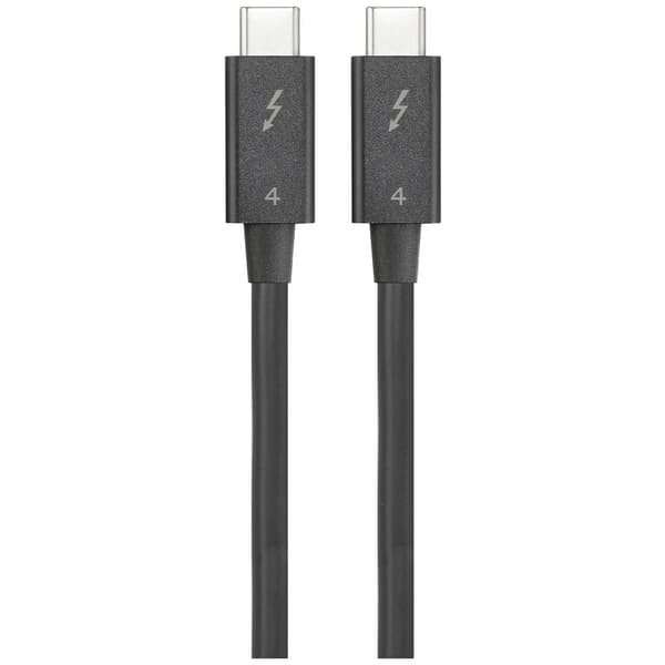 Renkforce Thunderbolt™-kabel Thunderbolt™ 4 Thunderbolt™ (USB-C®) kontakt, Thunderbolt™ (USB-C®) kontakt 0.80 m Svart d