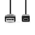 Miniatyrbild 2 av 3: Nedis CCGT60300BK10 Kabel USB 2.0 A hane - Mini 5-stift hane 1.0 M svart