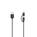 Miniatyrbild 1 av 2: Hama Micro USB-kabel 2in1 Inkl. Adapter till USB-C USB 2.0 0.75 M
