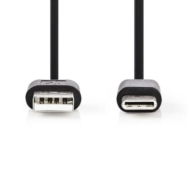 Nedis CCGP60600BK01 USB 2.0-kabel Type-c™ hane - A hane 0,1 M svart