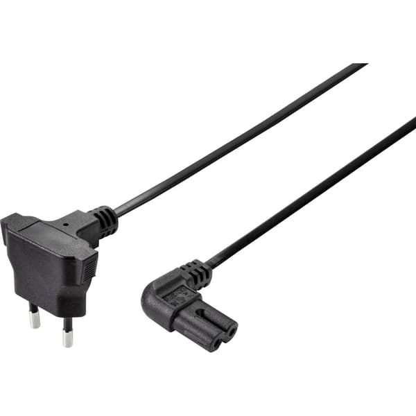 Sygonix SY-5043506 Ström Strömsladd Svart 5.00 m