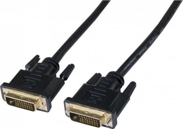 DVI-skærmkabel, dual link, 24+1-bens DVI-D han/han, 10,0 m til tilslutning af skærme og projektorer med DVI-forbindelse til DVI-grafikkort (127583)