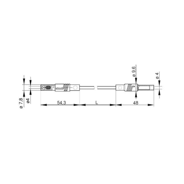 SKS Hirschmann MAL S GG-B 25/2,5 gn Säkerhets-mätledning 4 mm säkerhetsplugg 4 mm säkerhetskontakt 25 cm Grön 1 st