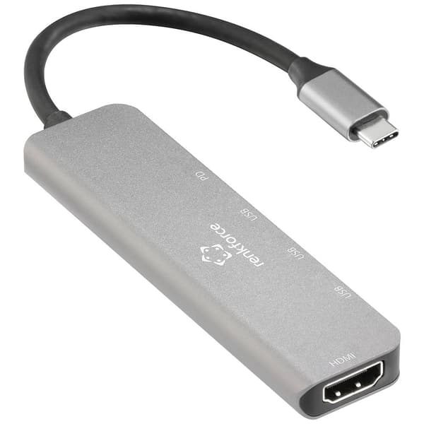 Renkforce USB-C®-dockningsstation RF-DKS-903 5-in-1 Passar till följande märken: univerzálny USB-C® Power Delivery