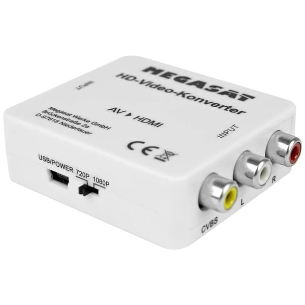 MegaSat AV Konverter Megasat HD-Video-Konverter (AV zu HDMI) [AV - HDMI] 1920 x 1080 Pixel