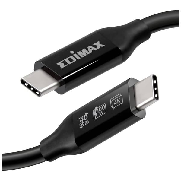 EDIMAX USB-kabel USB 4.0, Thunderbolt™ 3 USB-C®-kontakt 1.00 m Svart UC4-010TB V2