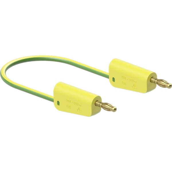 Stäubli LK-4A-S10 Mätledning 25 cm Gul, Grön 1 st