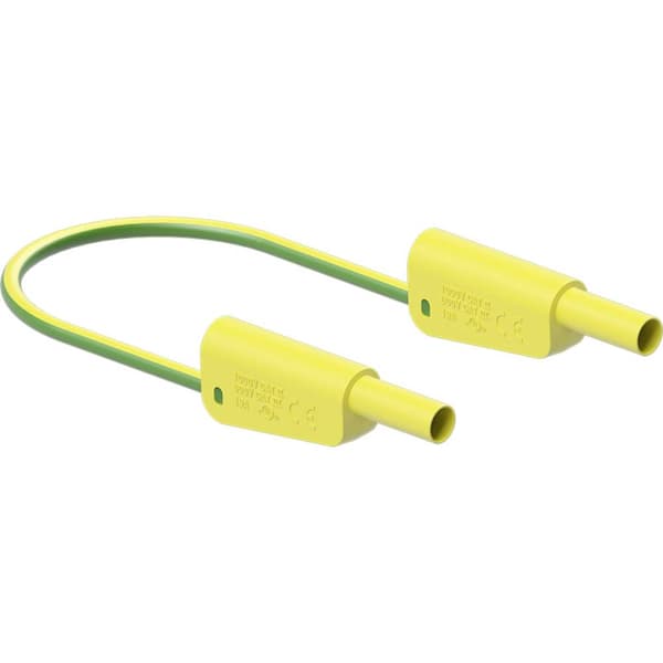 Stäubli SLK-4N-S10 Mätledning 25 cm Gul, Grön 1 st
