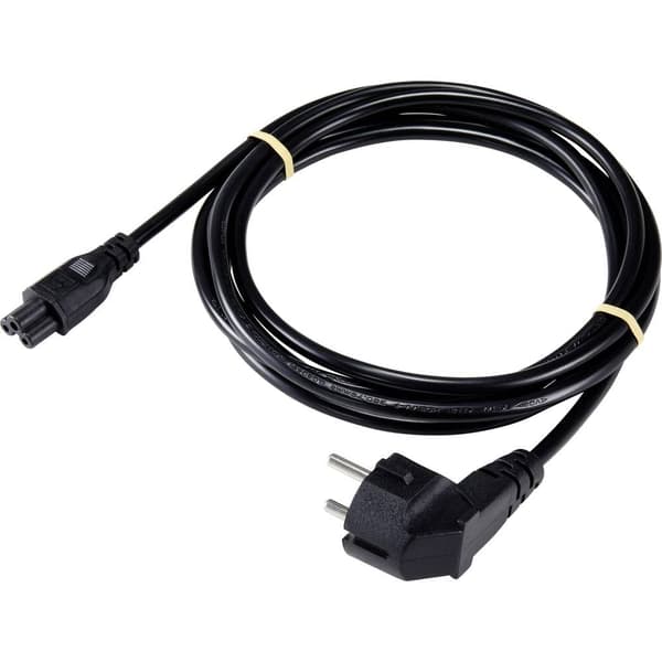 Sygonix SY-5043498 Laptop Strömsladd Svart 3.00 m