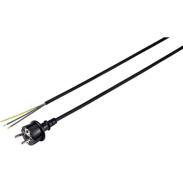 Sygonix SY-5043464 Ström Anslutningskabel Svart 3.00 m