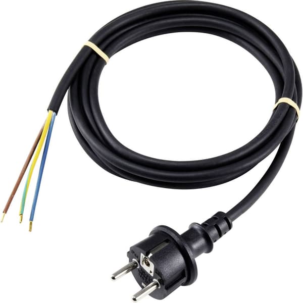 Sygonix SY-5043464 Ström Anslutningskabel Svart 3.00 m