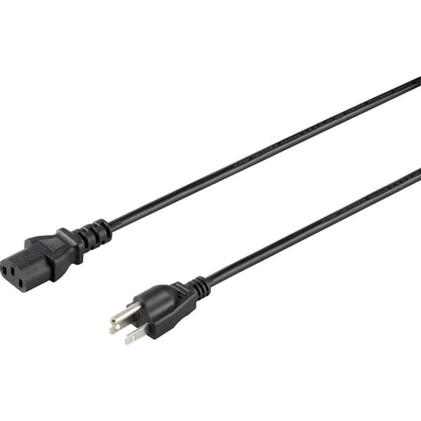 Sygonix SY-5042706 IEC Anslutningskabel Svart 2.00 m