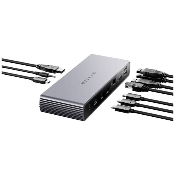 HYPER Thunderbolt™ 4 Notebook-dockningsstation HyperDrive Passar till följande märken: univerzálny USB-C® Power Deliver