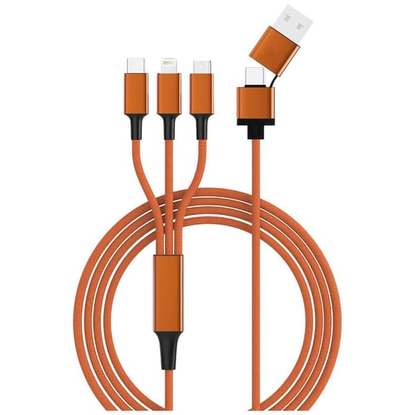 Smrter USB-laddningskabel USB 2.0 Apple Lightning kontakt , USB-A kontakt, USB-C®-kontakt, USB-Micro-B-kontakt 1.20 m O