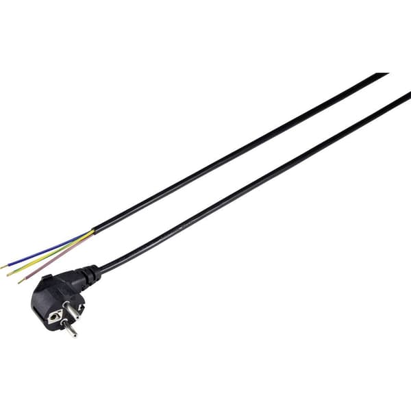 Sygonix SY-5043474 Ström Anslutningskabel Svart 3.00 m