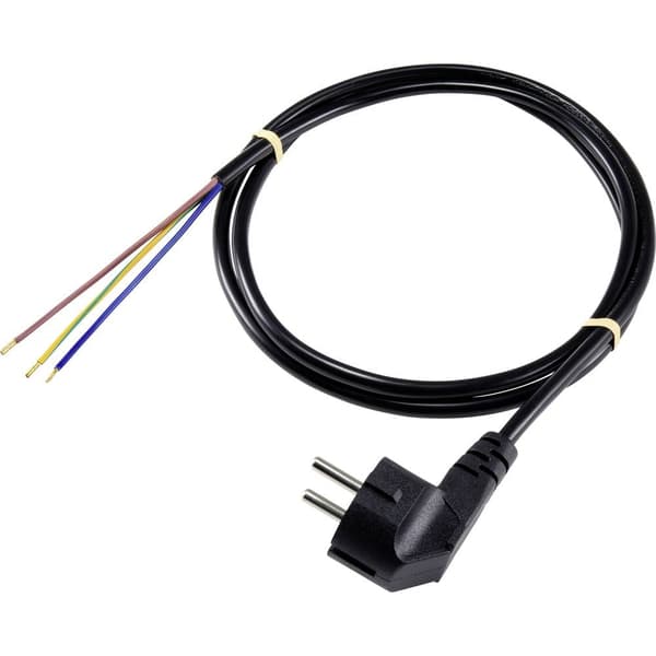 Sygonix SY-5043474 Ström Anslutningskabel Svart 3.00 m