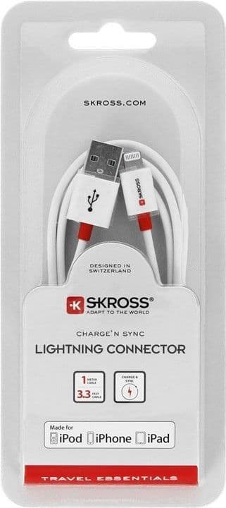 SKROSS - Charge'n Sync Lightning-kontakt - 2m - vit