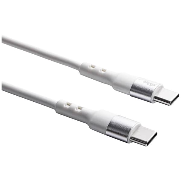 Akyga USB-kabel USB-C®-kontakt, USB-C®-kontakt 0.50 m Vit AK-USB-39