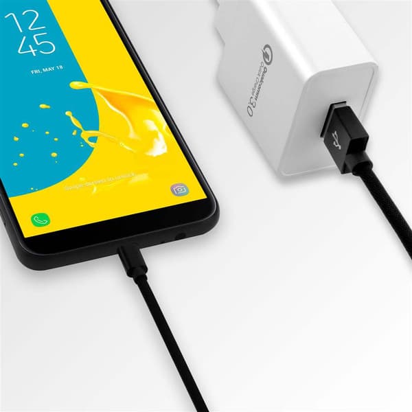 Micro USB-kabel - 1 meter Micro USB-kabel 2.4A för enheter med Micro USB-port, t.ex. Mobiltelefoner, surfplattor, bärbara datorer m.m. -