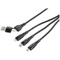 Miniatyrbild 1 av 4: Renkforce USB-laddningskabel USB 2.0 USB-A kontakt, USB-C®-kontakt, USB-Micro-B-kontakt, Apple Lightning kontakt , USB-