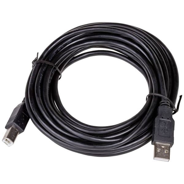 Akyga USB-kabel USB-A kontakt, USB-B kontakt 5.00 m Svart AK-USB-18