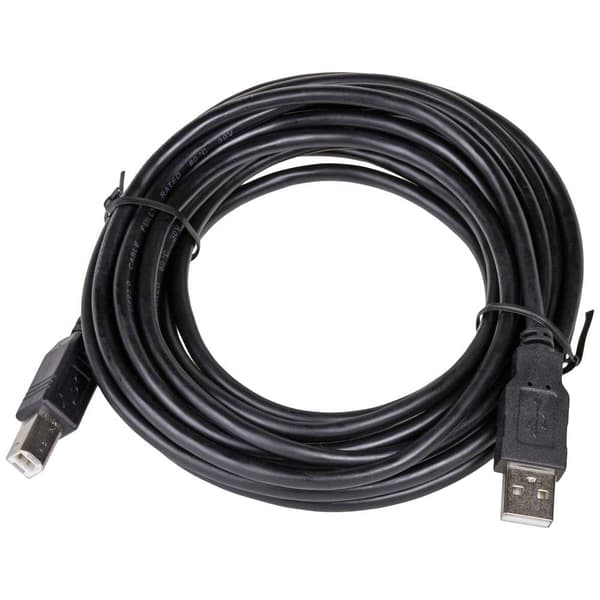 Akyga USB-kabel USB-A kontakt, USB-B kontakt 5.00 m Svart AK-USB-18
