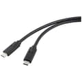 Miniatyrbild 1 av 3: Renkforce USB-C Kabel USB 4.0 USB-C®-kontakt, USB-C®-kontakt 1.00 m Svart dubbelt skärmad RF-5241746