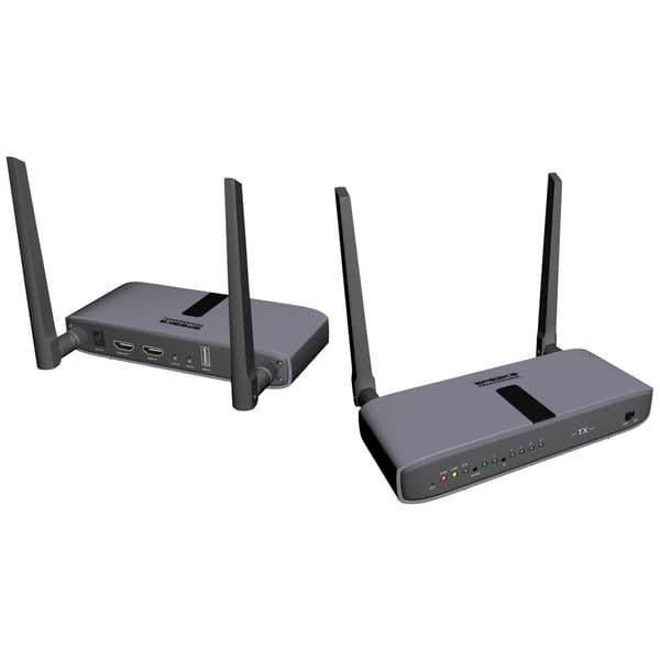 SpeaKa Professional SP-HWE-800 Trådlös HDMI-överföring (Set) 150 m 5 GHz 1920 x 1080 Pixel Säker trådlös överföring, ge