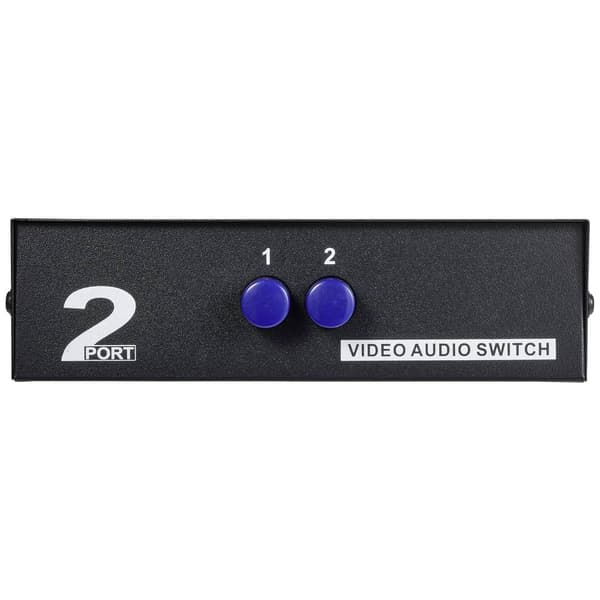 SpeaKa Professional SP-11175216 2 Port Composite-switch med ljudportar