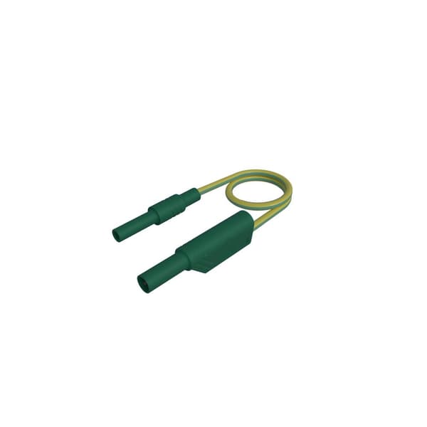 SKS Hirschmann MAL S WS-B 25/2,5 ge/gn Säkerhets-mätledning 4 mm säkerhetskontakt 4 mm säkerhetskontakt, stapelbar 25 c