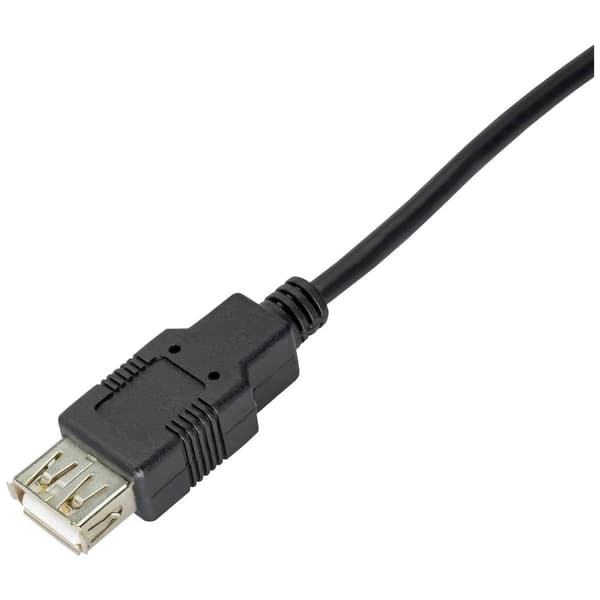 Akyga USB-kabel USB-A kontakt, USB-A uttag 3.00 m Svart AK-USB-19