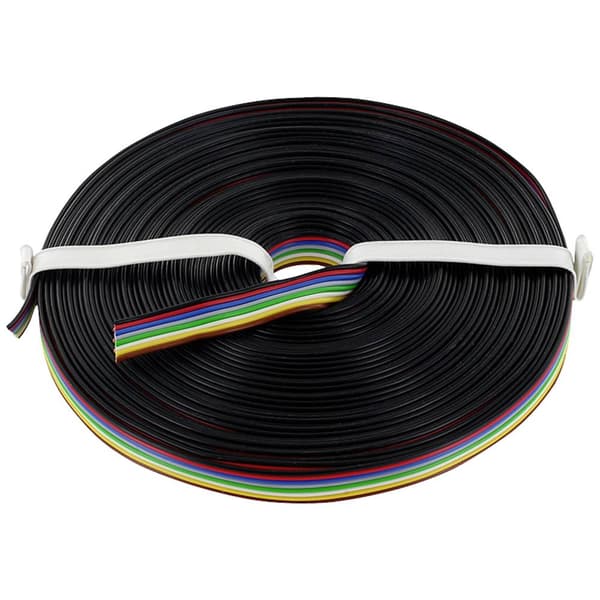 econ connect KL8X025FARB10 Flätad kabel 8 x 0.25 mm² Svart, Röd, Blå, Grå, Grön, Vit, Gul, Brun 10 m