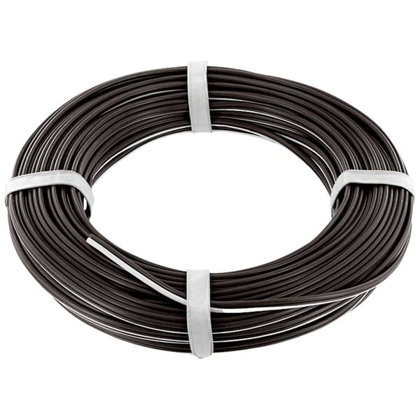 econ connect ZKL05WSSW20 Flätad kabel 2 x 0.5 mm² Vit, Svart 20 m